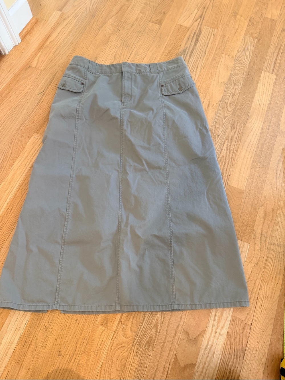 Women's Size 14 "Eddie Bauer" Khaki A-Line Skirt 100% Cotton GUC
